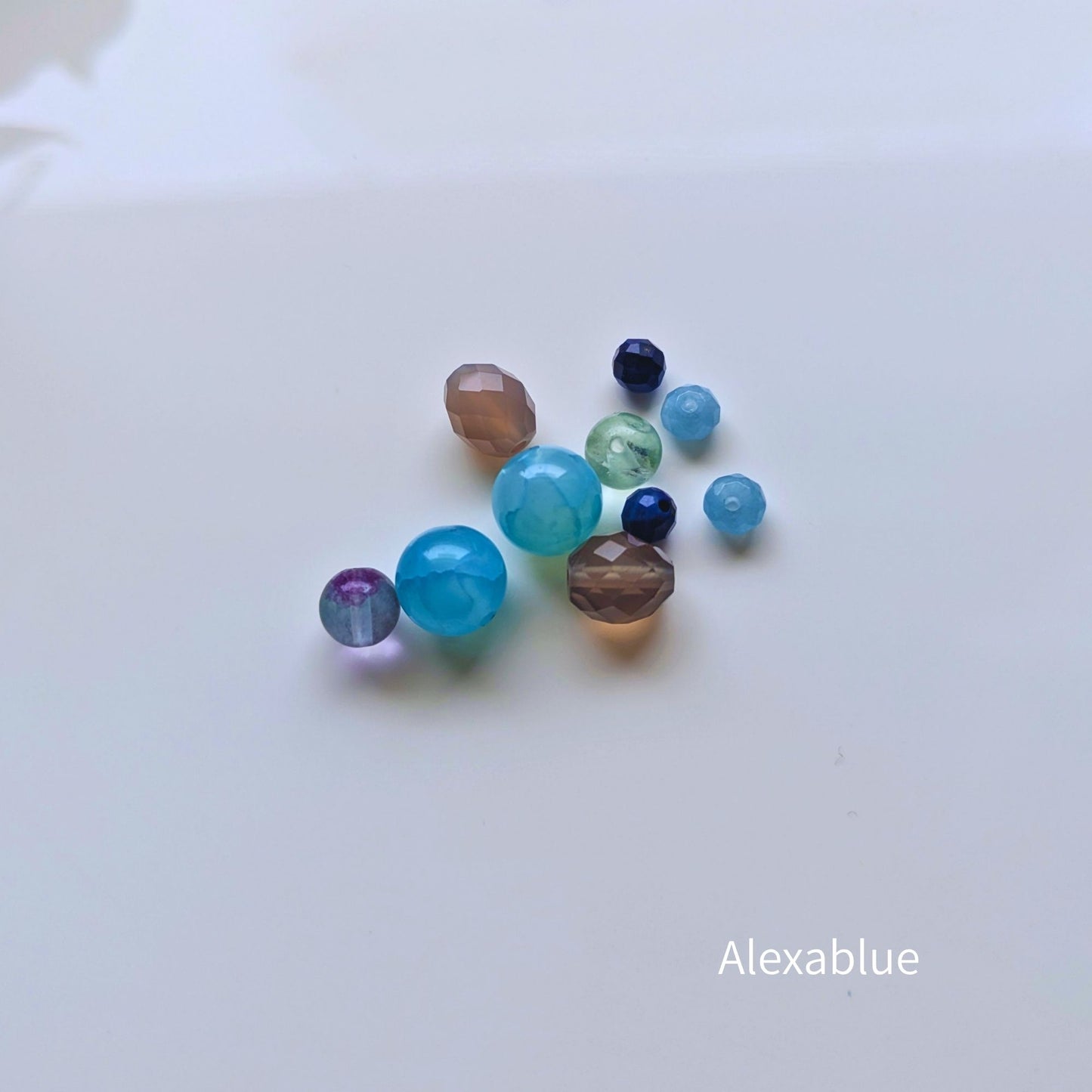 alexablue｜Blue Gradient Larimar Stone Set（10pcs） 青のグラデーションを楽しむ天然石セット