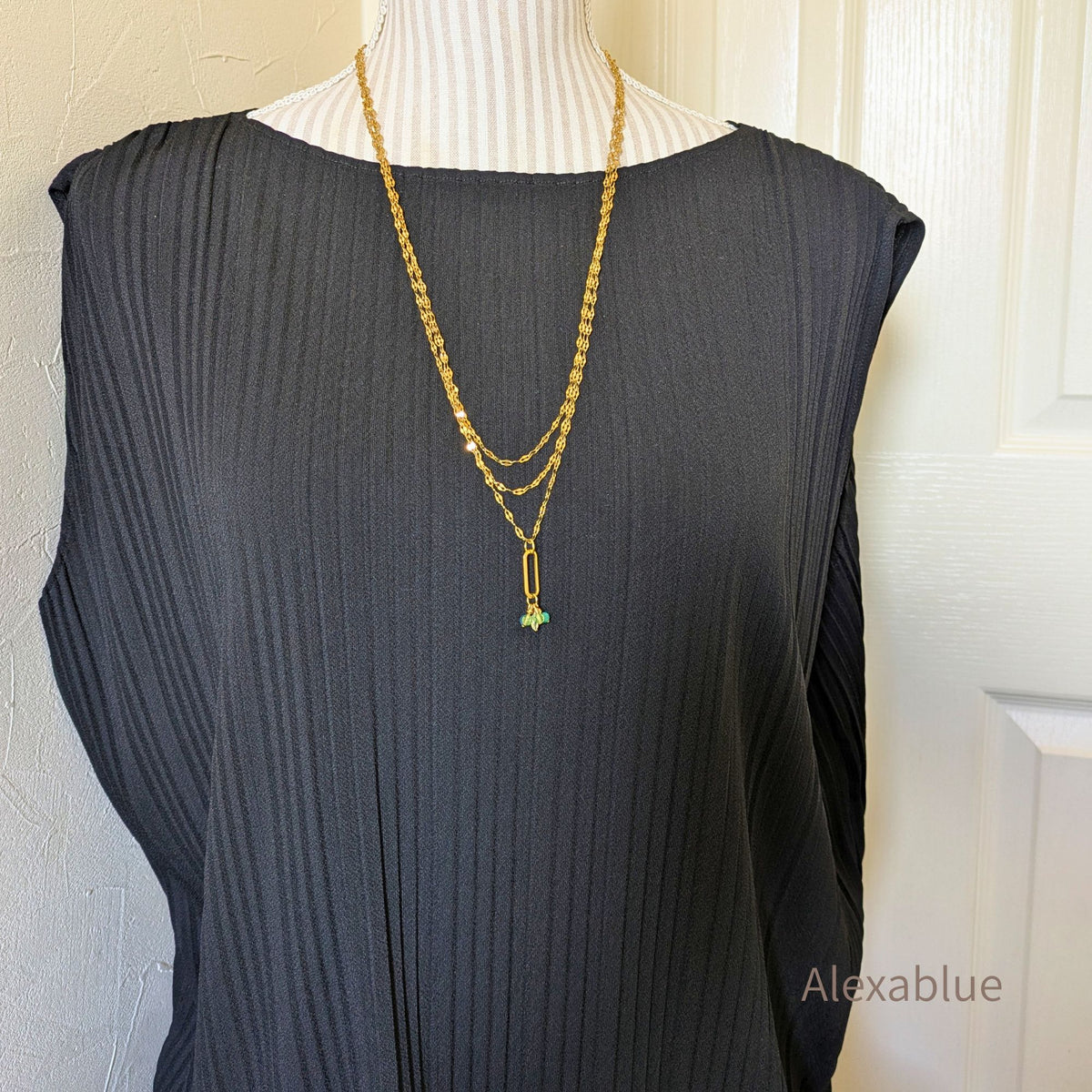Multi Gem Layer 2WAY Necklace｜レモンクォーツ・アクアマリン・ペリドット・アマゾナイト 8月誕生石