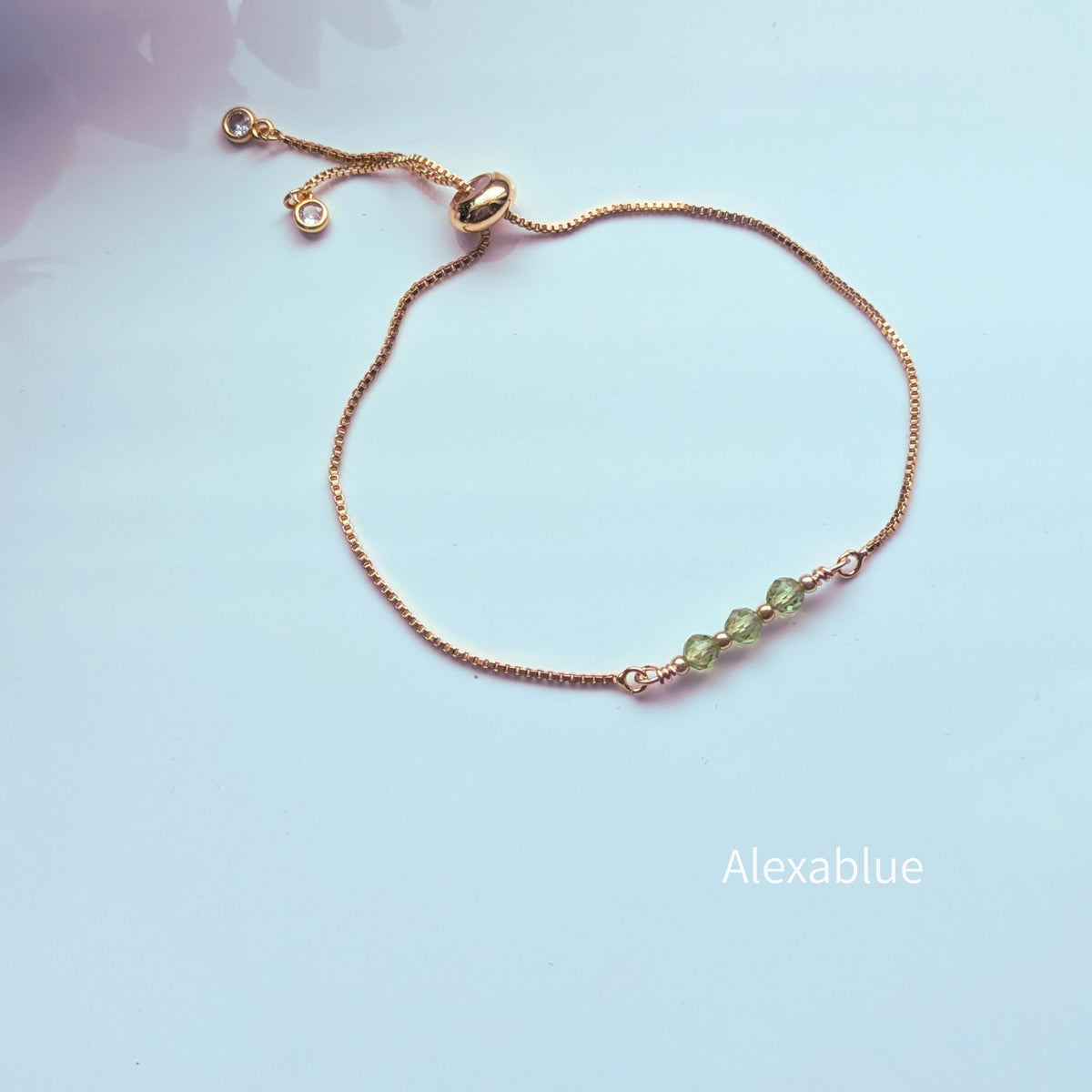Peridot Tiny Gem Bracelet｜8月誕生石・小粒ペリドットのブレスレット
