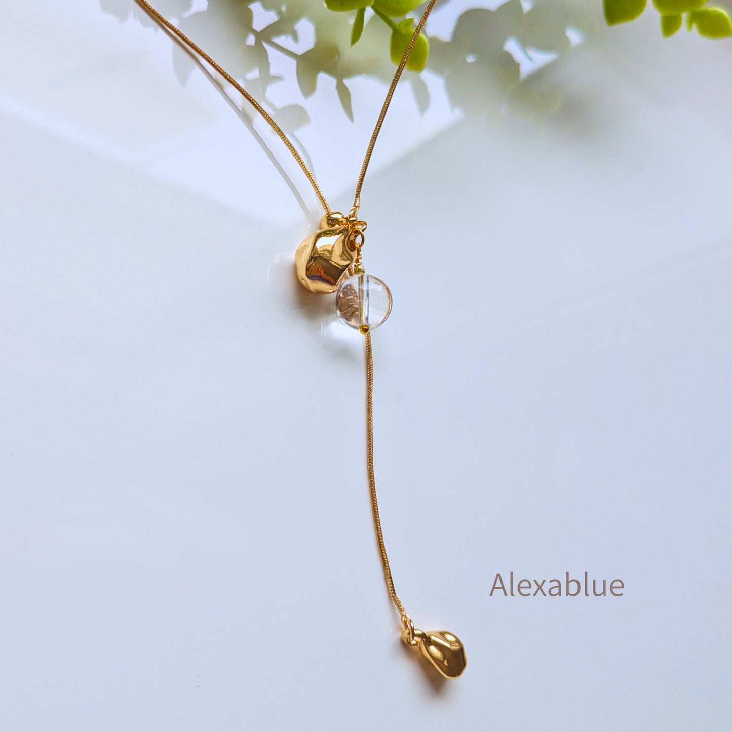 Raw Edge / Crystal Clear ロングネックレス