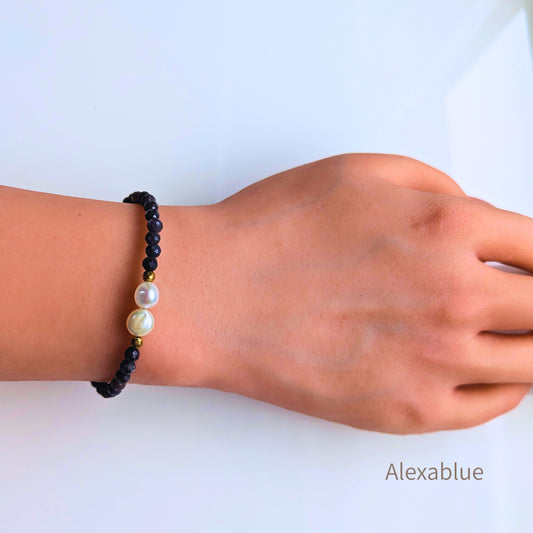 【ステンレス】マダガスカル産サファイアの華奢ブレスレット / Madagascar Sapphire Dainty Bracelet