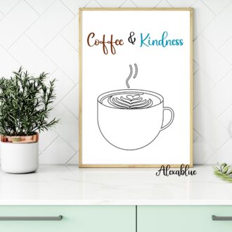 Coffee＆Kindness インテリアポスタCafe風 インテリアポスター リビング キッチン新築祝い