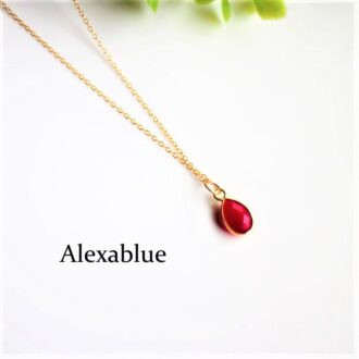 フューシャピンクカルセドニー ネックレス K14GFネックレス 天然石ネックレス