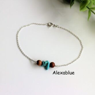 ターコイズ ブレスレット Silver925　１２月誕生石アクセサリー　Turquoise bracelet