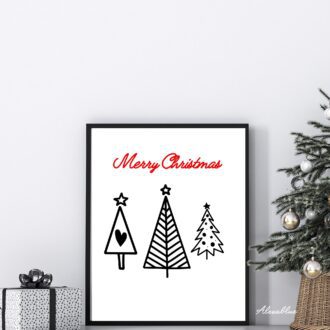 シンプル クリスマスポスター A4サイズ クリスマス インテリアポスター