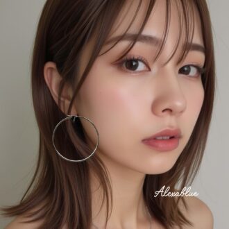 クラシック・シルバーラージフープピアス BIG フープ ピアス 大きめフープピアス ステンレススチール 大ぶりピアス