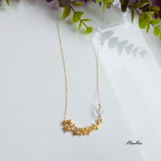 流れ星 ネックレス レディース S925 シルバー925 クリスタル 星モチーフ 華奢ネックレス 金属アレルギー対応 おしゃれ 可愛い ギフト プレゼント 重ね付け シンプル アクセサリー 大人可愛い