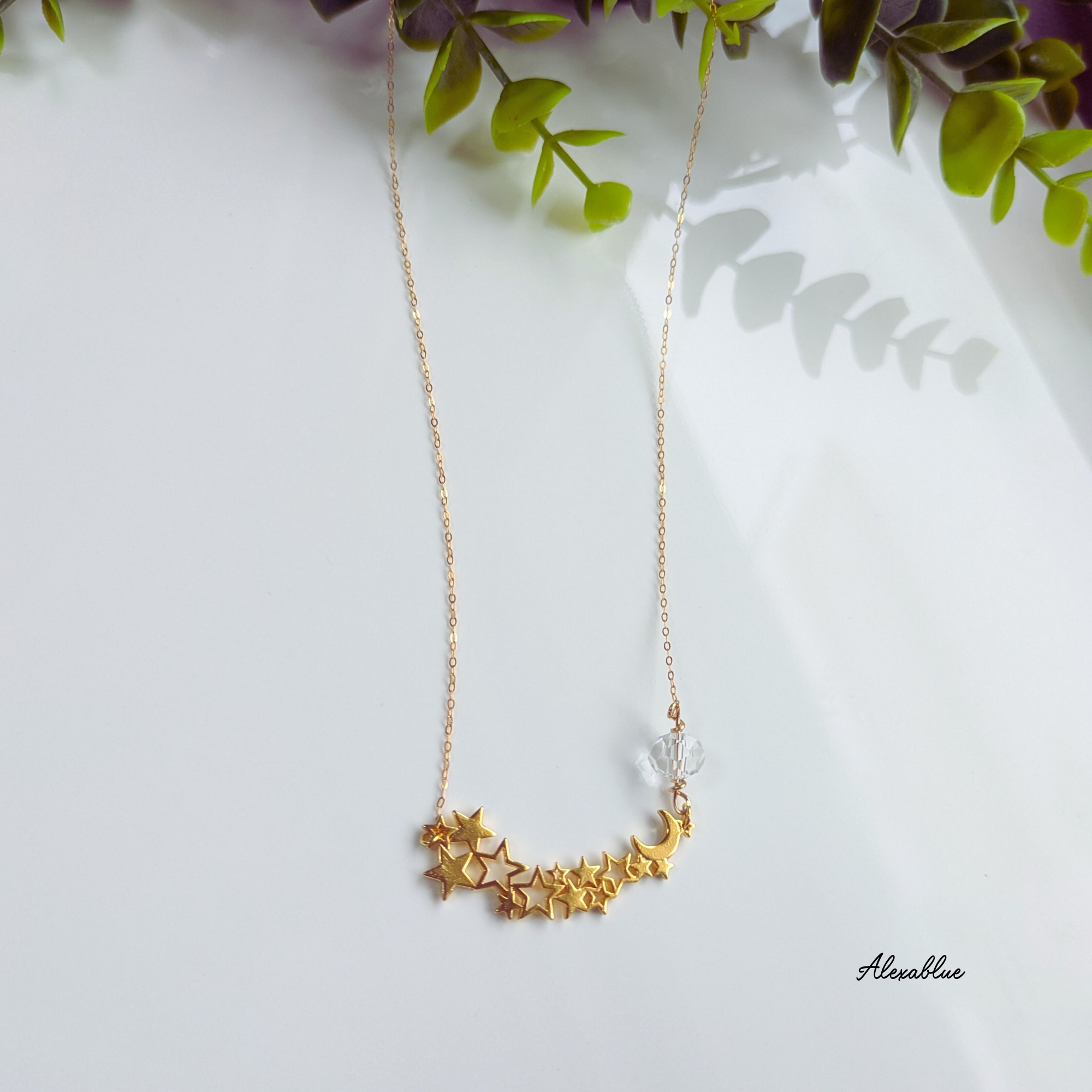 流れ星 ネックレス レディース S925 シルバー925 クリスタル 星モチーフ 華奢ネックレス 金属アレルギー対応 おしゃれ 可愛い ギフト プレゼント 重ね付け シンプル アクセサリー 大人可愛い