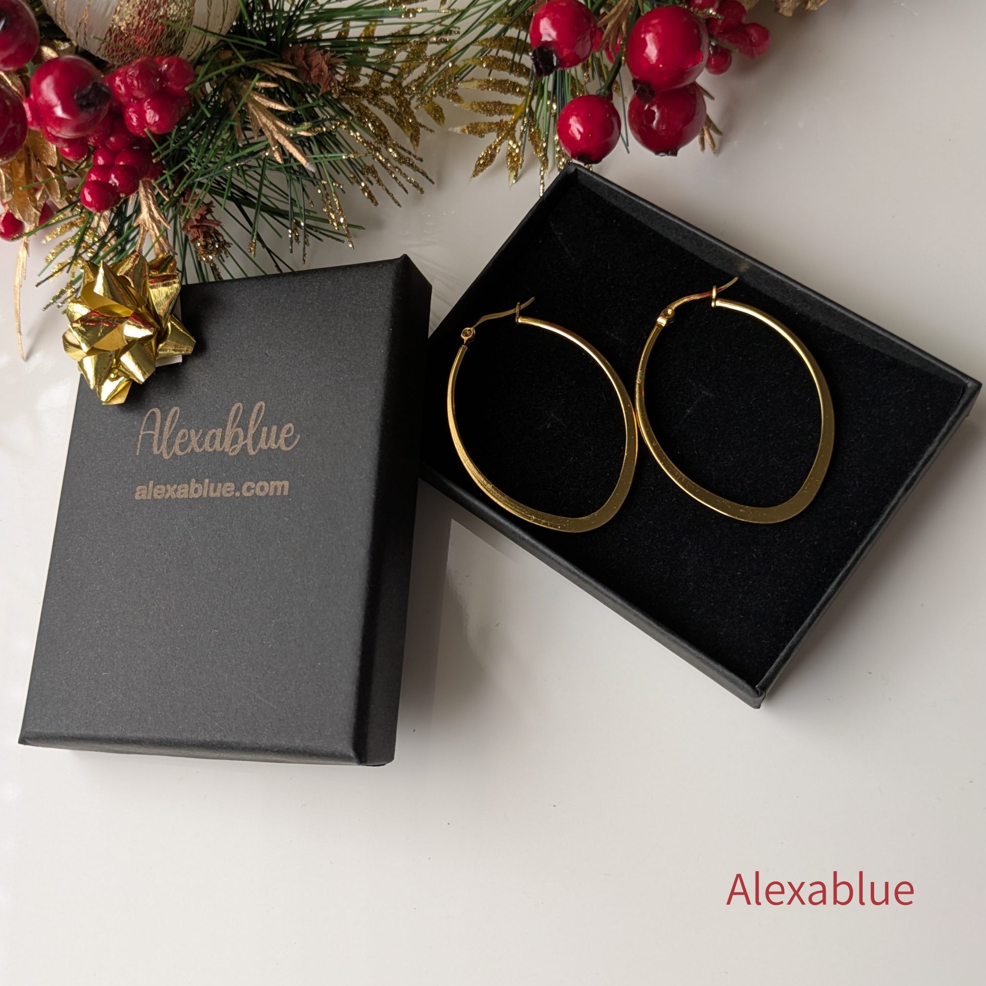 OVAL Hoop｜OVALフープピアス ステンレス クリスマスギフトラッピング対応 金属アレルギー対応 大人可愛い