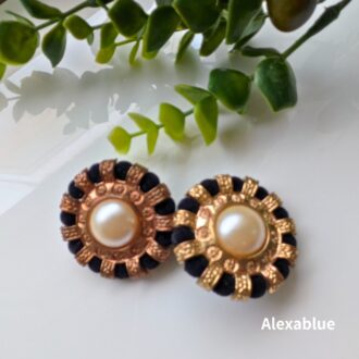 Antique Pearl Statement Earrings｜アメリカ買付 ヴィンテージ 大ぶりパールイヤリング