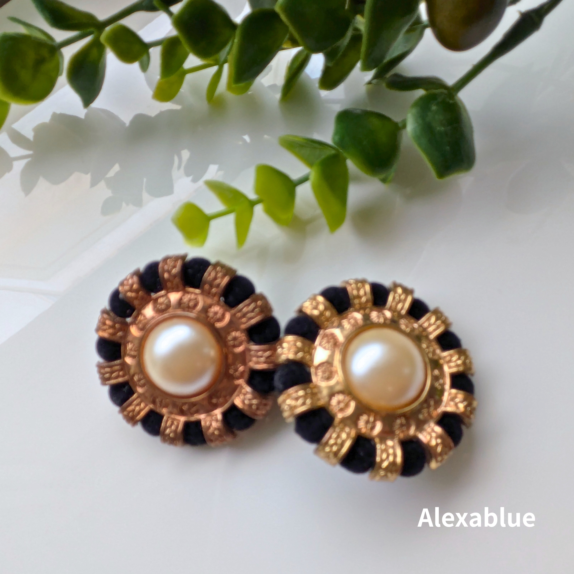 Antique Pearl Statement Earrings｜アメリカ買付 ヴィンテージ 大ぶりパールイヤリング